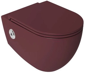 Isvea Infinity toiletpot met bidet en sensor randloos rood