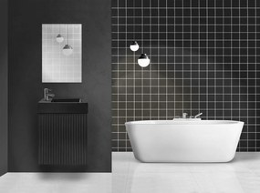 SaniGoods Mika toiletmeubel met ribbelfront 40x22.3x50cm zwart