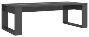 vidaXL Salontafel 110x50x35 cm bewerkt hout hoogglans grijs