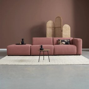 Rechte Bank Met Hocker Links Terracotta Roze