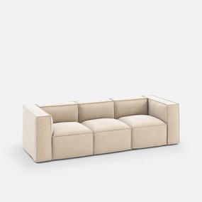 Modulaire bank, 3-zit, vintage ribfluweel Seven