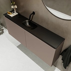 Mondiaz Ture 120cm toiletmeubel smoke met wastafel urban midden geen kraangat