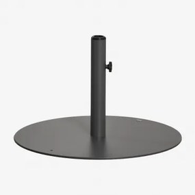 Ronde Parasolvoet 60ø Cm In Staal Peuet Grijs – Grafiet - Sklum