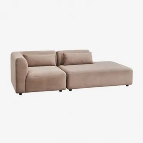 Modulaire Hoekbank Van 2 Delen Met Rechter Chaise Longue Fogler Corduroy Kameelbruin - Sklum