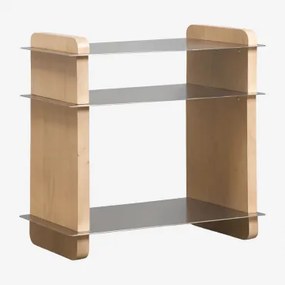 Pack Van 2 Nachtkastjes 55x40 Cm Van Mangohout En Staal Tokyo Mangohout - Sklum