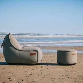 Cobana Lounge Stoel & Pouf Outdoor - Kirra Grey