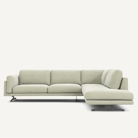 Hoekbank van stonewashed fluweel, CÉSAR