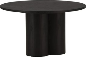 Salontafel Met Cilindervormige Poten Zwart - 80 X 80cm.