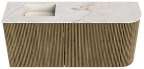 Mondiaz Joya DLux 90cm toiletmeubel ronding rechts dusk met wastafel faye links zonder kraangat frappe