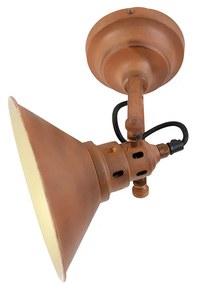 Industriële wandlamp roest met goud - Rust Industriele / Industrie / Industrial, Klassiek / Antiek, Landelijk / Rustiek E14 bol / globe / rond rond Binnenverlichting Lamp