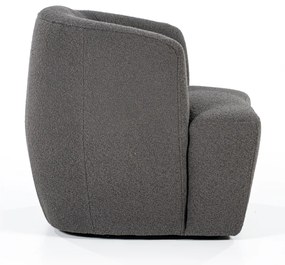 Eleonora Charlotte Ronde Fauteuil Antraciet Boucle