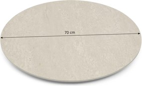 Dining Tuintafel rond 158 cm met lazy susan Zand/Beige Trino