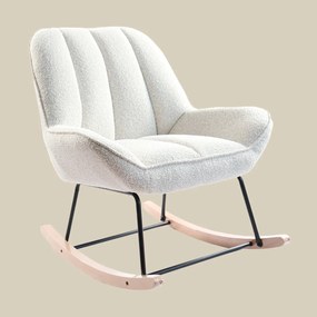 Schommelstoel Beige Stof