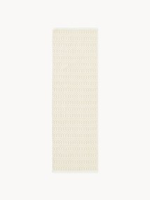 Handgeweven in- & outdoor loper Rune met geometrisch patroon