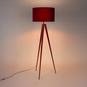 Zuiver Tripod Driepoot Vloerlamp Burgundy