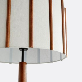 Staande lamp in hevea en linnen, Vintela