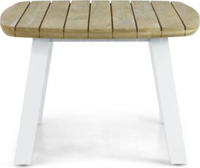 Tuinset 4 personen 180 cm Aluminium/teak Wit Lifestyle Garden Furniture Faro/Falcon