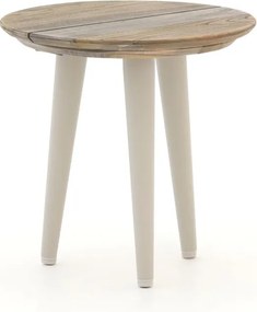 + 15% kassakorting | Bijzettafel tuin ROUGH | Rond | Tuintafel Teakhout | Ø40cm | Kees Smit Tuinmeubelen