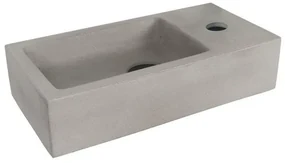 Differnz Hura fontein - 38x18x9cm - Rechthoek - 1 kraangat - Beton - grijs 38.004.25