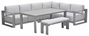 Garden Impressions Malakka lounge dining set 6-delig - taupe - valley sand