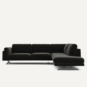 Chenille fluwelen hoekbank met longchair, César