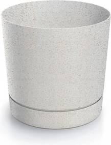Prosperplast Tubo P Eco Wood Bloempot - Ø 19,9 cm - Eco Wit