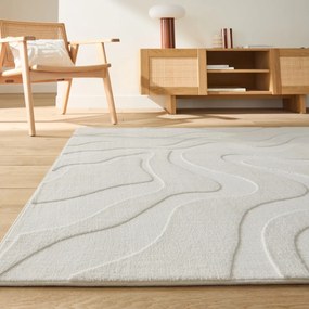 Rechthoekig vloerkleed, golfpatroon, Gioma