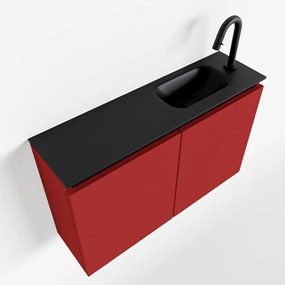 Mondiaz Ture 80cm toiletmeubel fire met wastafel urban rechts 1 kraangat