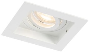 Set van 6 Moderne inbouwspot wit verstelbaar - Carree