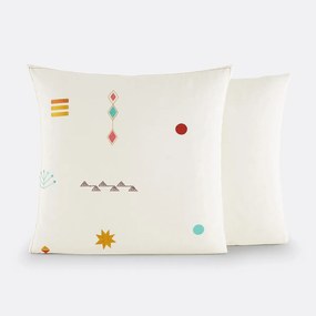 Geborduurde kussensloop, vintage katoen, Imani