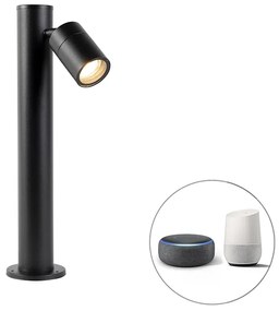 Smart buitenlamp zwart 45 cm verstelbaar incl. Wifi GU10 - Solo Modern GU10 IP44 Buitenverlichting