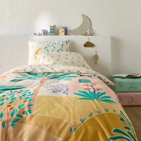 Dekbedovertrek 50% recycled katoen, Anis