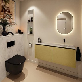 Mondiaz Ture DLux toiletmeubel 120cm oro met wastafel opalo rechts zonder kraangat