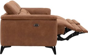 Goossens Excellent Bank Alma cognac, micro leer, 2,5-zits, urban industrieel