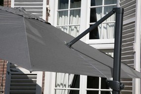 4 Seasons Outdoor Siesta PREMIUM parasol met antraciet doek Ø 350 cm Parasol   antraciet weerbestendig