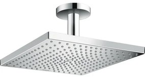 Hansgrohe Raindance E Square hoofddouche E300 1jet met plafondbevestiging 10cm 30x30cm chroom 26250000