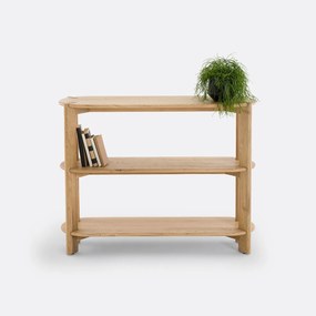 Wandtafel met 3 legplanken in massief eik, Elmo