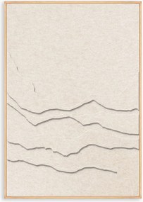Akoestische wanddecoratie Tonefield met houten frame