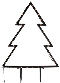 Kerst prikspot boom zwart 54cm incl. LED IP44 - Kas