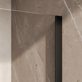 Brauer Stellar douchecabine met draaideur 140x80cm zwart mat