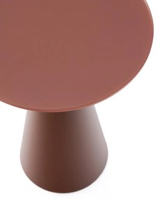 Kave Home Wilshire Ronde Bijzettafel Mat Glas Terracotta 35 Cm - 35 X 35cm.
