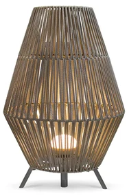 Buitenlamp Vloerlamp taupe incl. LED dimbaar IP54 oplaadbaar met afstandsbediening - ContaBohemian IP54 Buitenverlichting rond