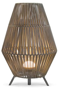 Buitenlamp Vloerlamp taupe incl. LED dimbaar IP54 oplaadbaar met afstandsbediening - ContaBohemian IP54 Buitenverlichting rond