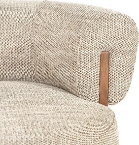 Fauteuil Met Hout Draaibaar Taupe