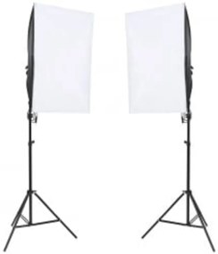 vidaXL Fotostudioset met verlichtingsset, achtergrond en reflector