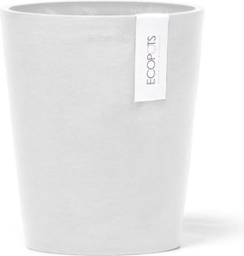 Ecopots Morinda Orchid 17  - Pure White - Diameter 17,1 x H19,5 cm - Ronde witte bloempot met waterreservoir