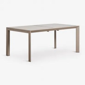 Rectangulaire Uitschuifbare Aluminium Tuintafel 180-240x100 Cm Starmi Moka Bruin - Sklum