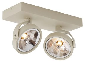 Moderne plafondSpot / Opbouwspot / Plafondspot beige G9 rond draai- en kantelbaar 2-lichts - Go Modern G9 Binnenverlichting Lamp