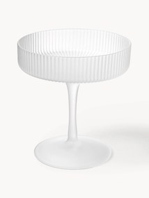 Mondgeblazen champagneglazen Ripple met groefreliëf, 2-delig