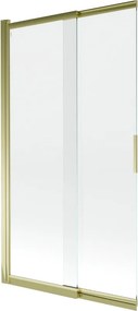 Mexen Fox 2-vleugelige verschuifbare badwand 100 x 150 cm, transparant, goud - 891-100-002-50-00